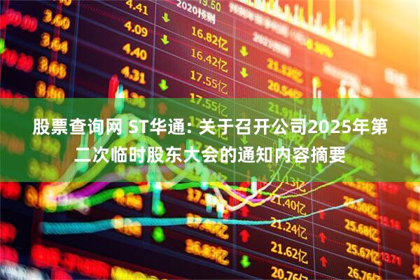 股票查询网 ST华通: 关于召开公司2025年第二次临时股东大会的通知内容摘要