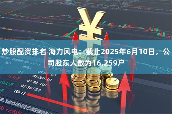 炒股配资排名 海力风电：截止2025年6月10日，公司股东人数为16,259户