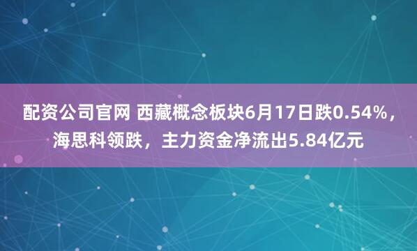 配资公司官网 西藏概念板块6月17日跌0.54%，海思科领跌，主力资金净流出5.84亿元